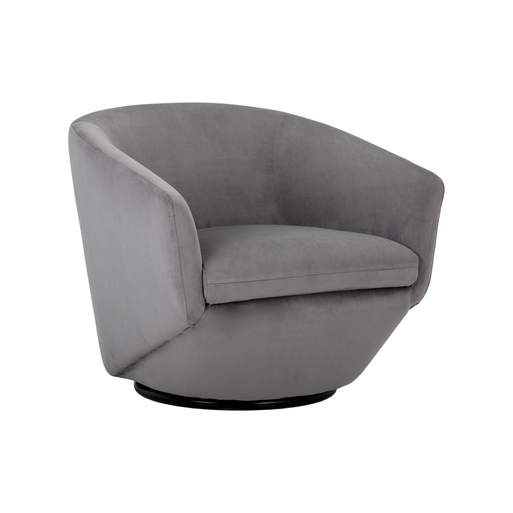 Treviso Swivel Lounge Chair - Antonio Charcoal