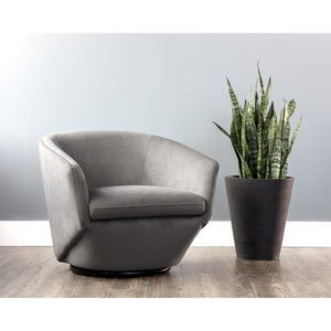 Treviso Swivel Lounge Chair - Antonio Charcoal