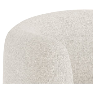 Trine Lounge Chair - Rustic Oak - Dove Cream