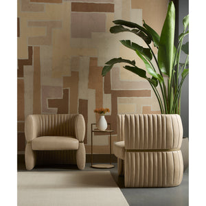 Tryor Lounge Chair - Sahara Sand Leather