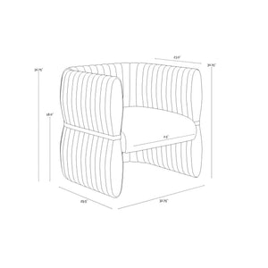 Tryor Lounge Chair - Sahara Sand Leather