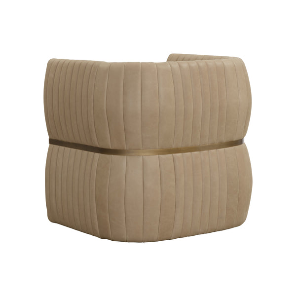 Tryor Lounge Chair - Sahara Sand Leather