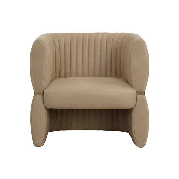 Tryor Lounge Chair - Sahara Sand Leather