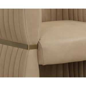Tryor Lounge Chair - Sahara Sand Leather