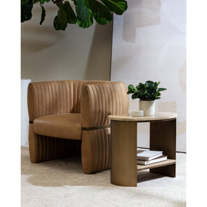Tryor Lounge Chair - Sahara Sand Leather