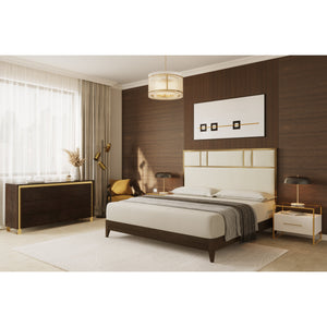 Venice Nightstand - Oyster Shagreen