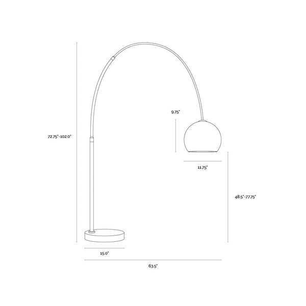 Vern Floor Lamp - Brass