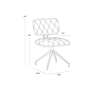 Virtu Swivel Dining Chair - Bravo Cognac