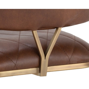 Virtu Swivel Dining Chair - Bravo Cognac