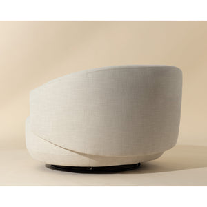 Walsh Swivel Lounge Chair - Effie Linen