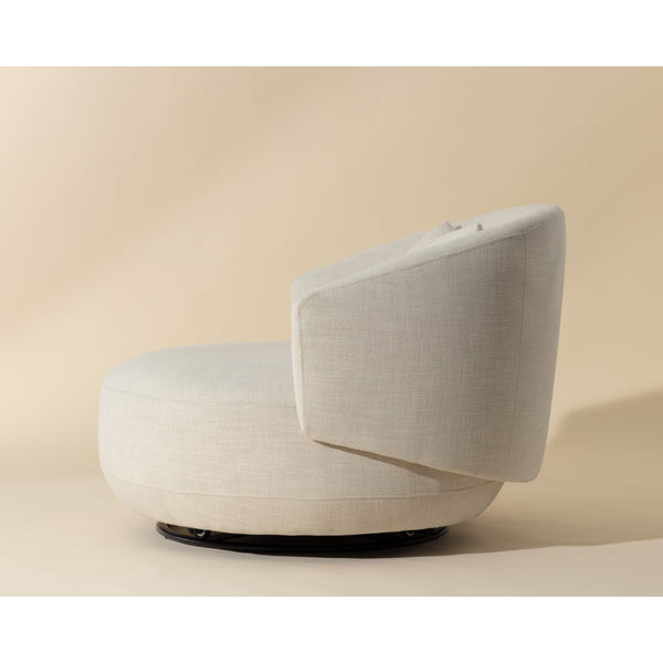 Walsh Swivel Lounge Chair - Effie Linen
