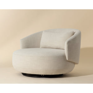 Walsh Swivel Lounge Chair - Effie Linen