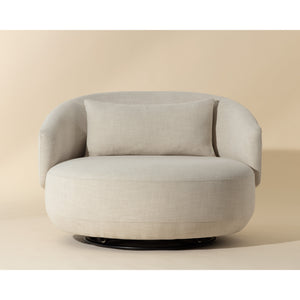 Walsh Swivel Lounge Chair - Effie Linen