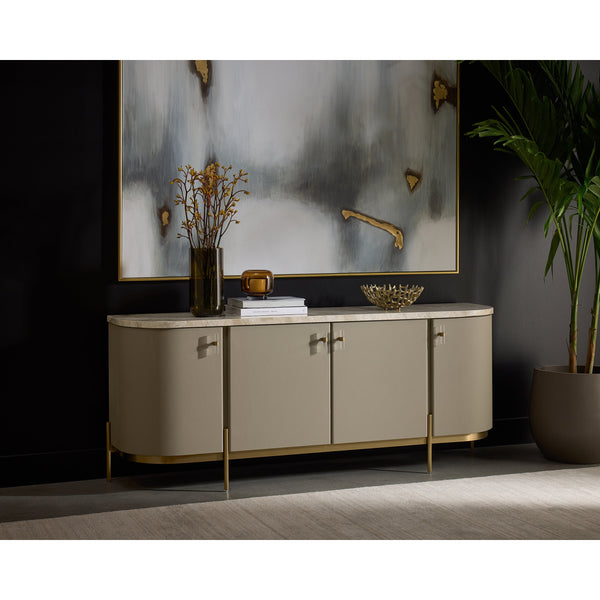 Water Marks - 72" X 48" - Gold Floater Frame