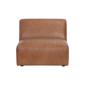 Watson Modular Armless Chair - Marseille Camel Leather