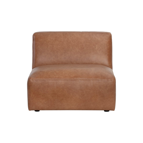 Watson Modular Armless Chair - Marseille Camel Leather