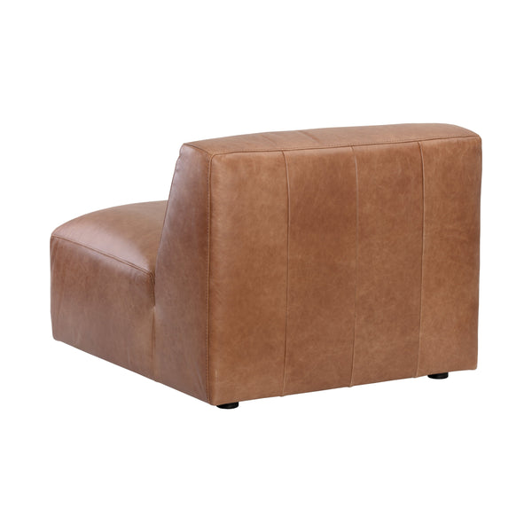 Watson Modular Armless Chair - Marseille Camel Leather
