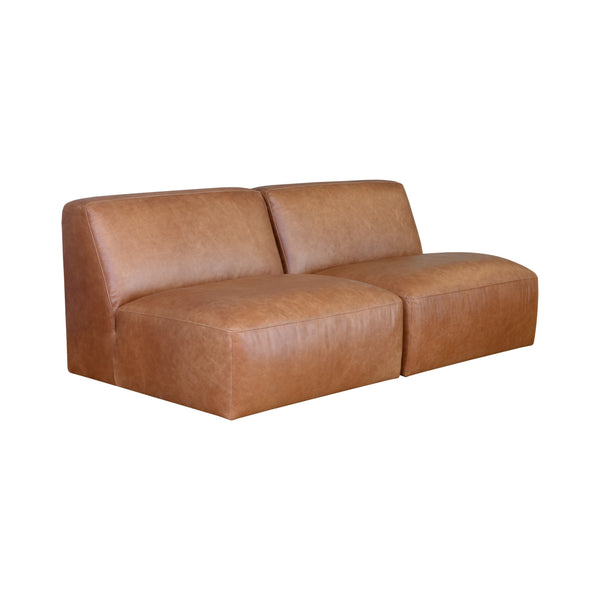 Watson Modular Armless Chair - Marseille Camel Leather