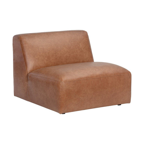 Watson Modular Armless Chair - Marseille Camel Leather