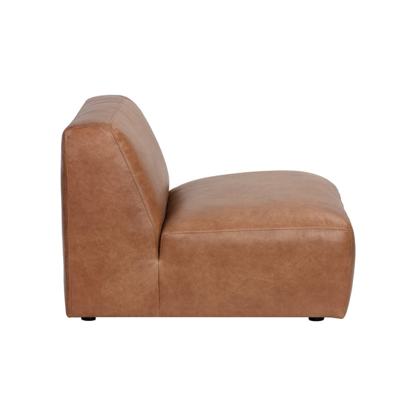 Watson Modular Armless Chair - Marseille Camel Leather