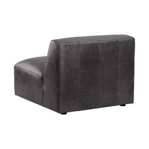 Watson Modular Armless Chair - Marseille Black Leather