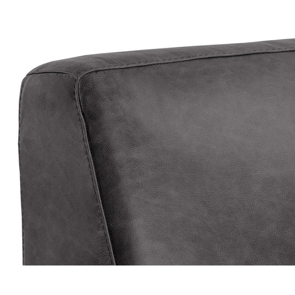 Watson Modular Armless Chair - Marseille Black Leather