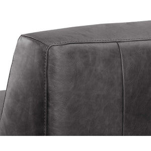 Watson Modular Armless Chair - Marseille Black Leather