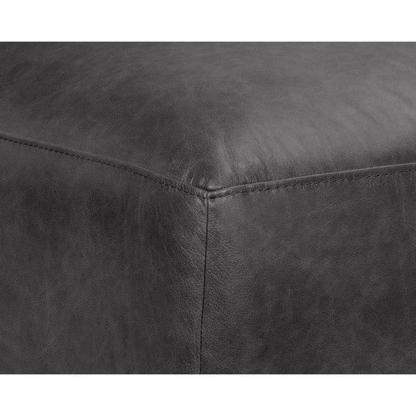 Watson Modular Armless Chair - Marseille Black Leather