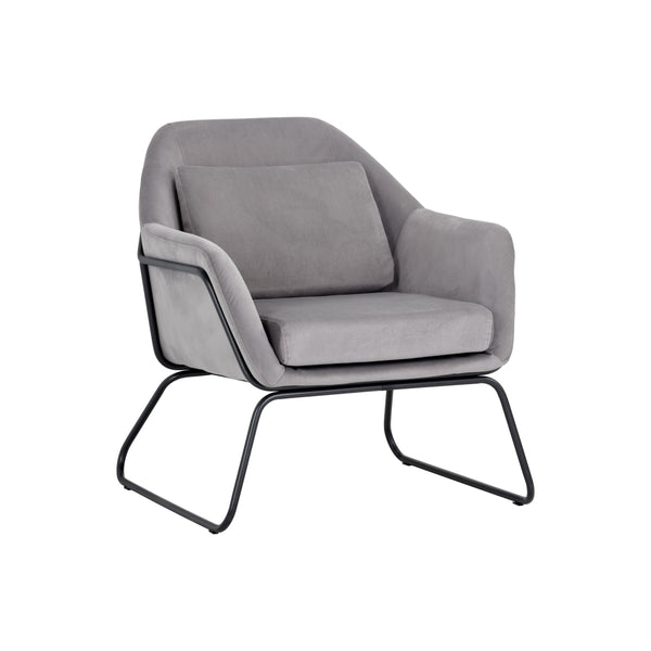 Watts Lounge Chair - Black - Antonio Charcoal