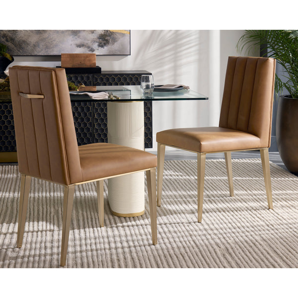 Wilbur Dining Chair - Milliken Cognac