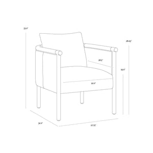 Wilder Lounge Chair - Ludlow Sesame Leather