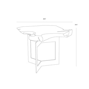 Wyatt Side Table - Black / Dark Brown