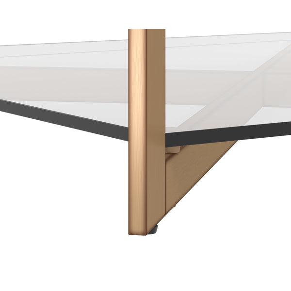 Xavier Coffee Table Square - Antique Brass