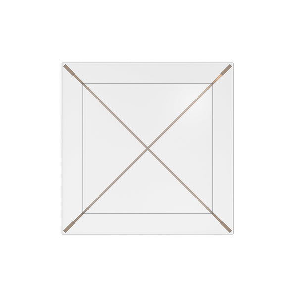 Xavier Coffee Table Square - Antique Brass