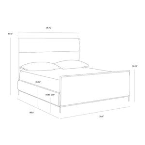 Yasmine Bed King - Zenith Alabaster