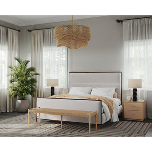 Yasmine Bed King - Zenith Alabaster