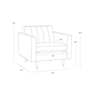 Yosi Armchair - Moss Green