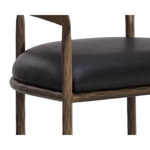 Zanatta Barstool - Charcoal Black Leather