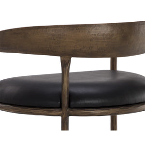 Zanatta Barstool - Charcoal Black Leather