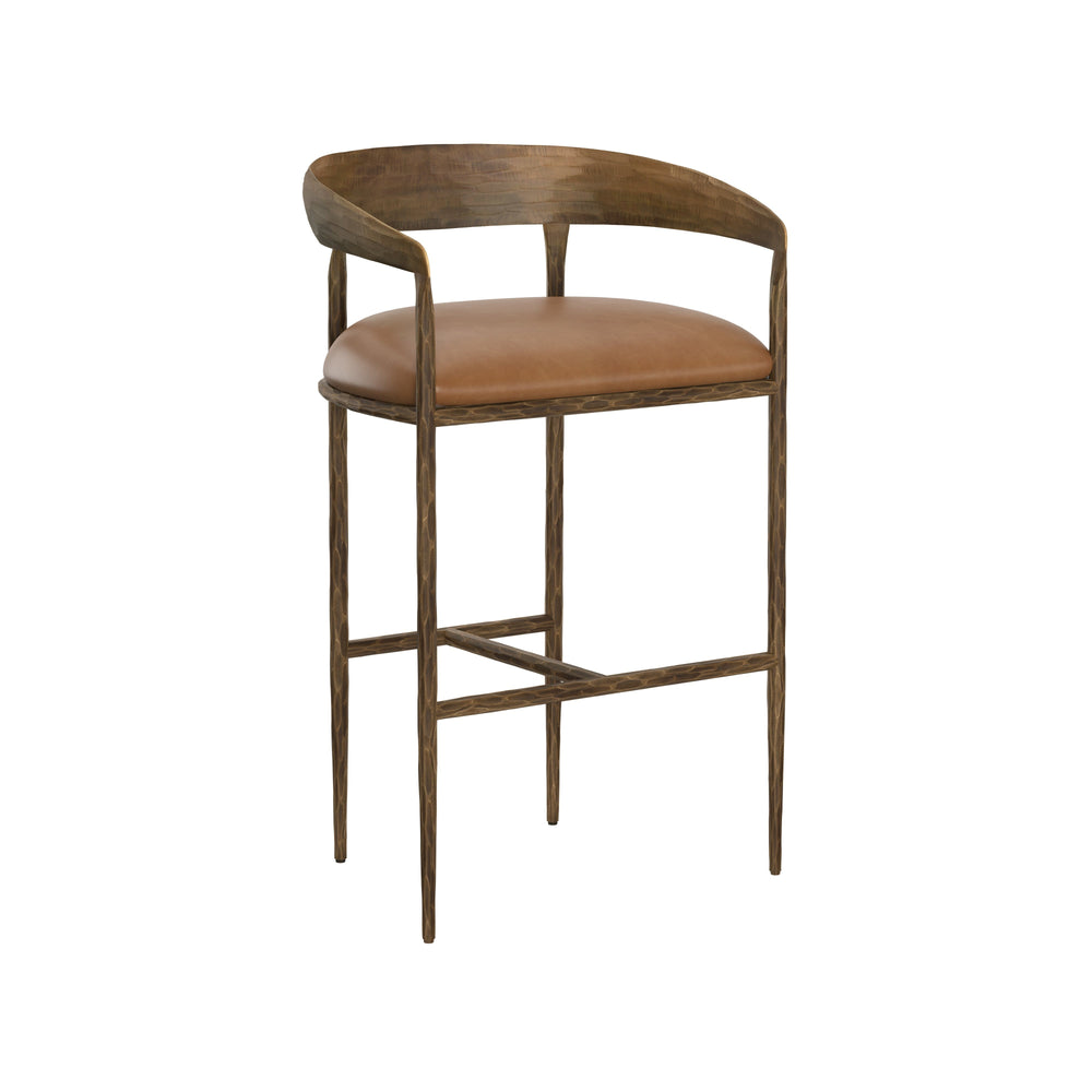Zanatta Barstool - Tan Leather