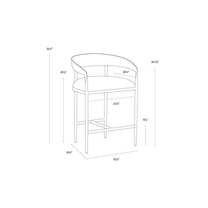 Zanatta Counter Stool - Tan Leather