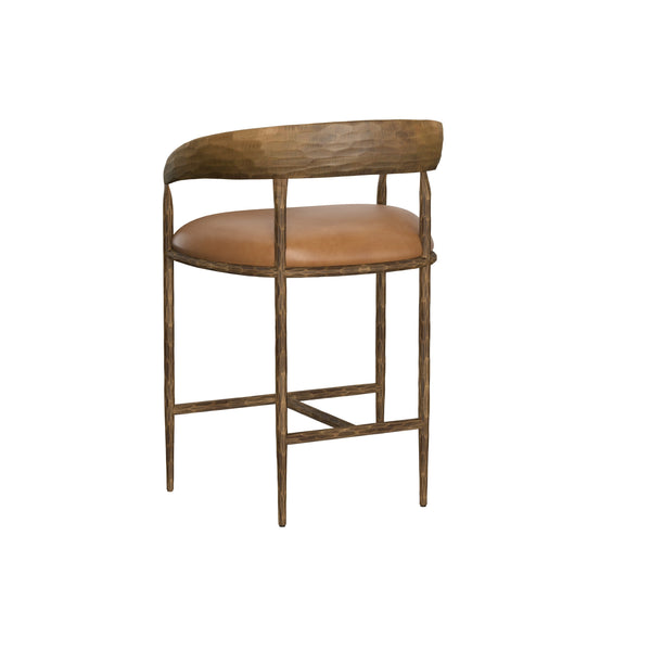 Zanatta Counter Stool - Tan Leather