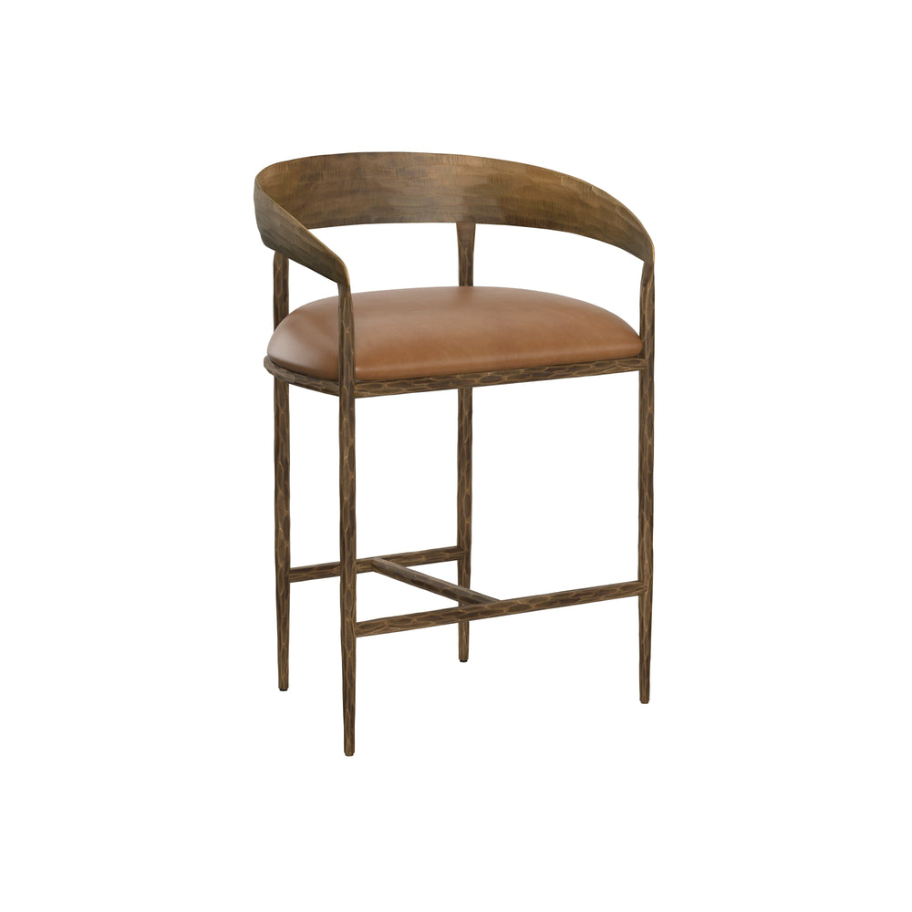 Zanatta Counter Stool - Tan Leather