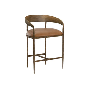 Zanatta Counter Stool - Tan Leather