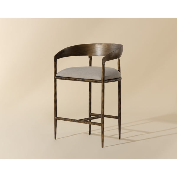 Zanatta Counter Stool - Zenith Taupe Grey