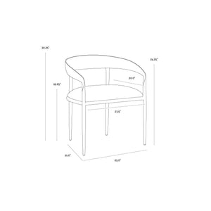 Zanatta Dining Armchair - Tan Leather