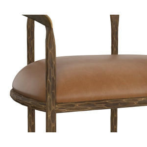 Zanatta Dining Armchair - Tan Leather