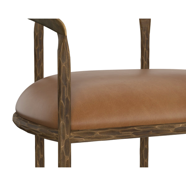 Zanatta Dining Armchair - Tan Leather