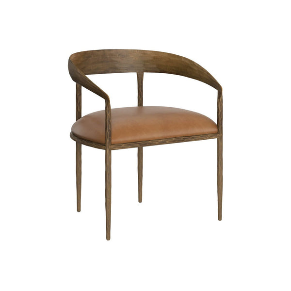 Zanatta Dining Armchair - Tan Leather