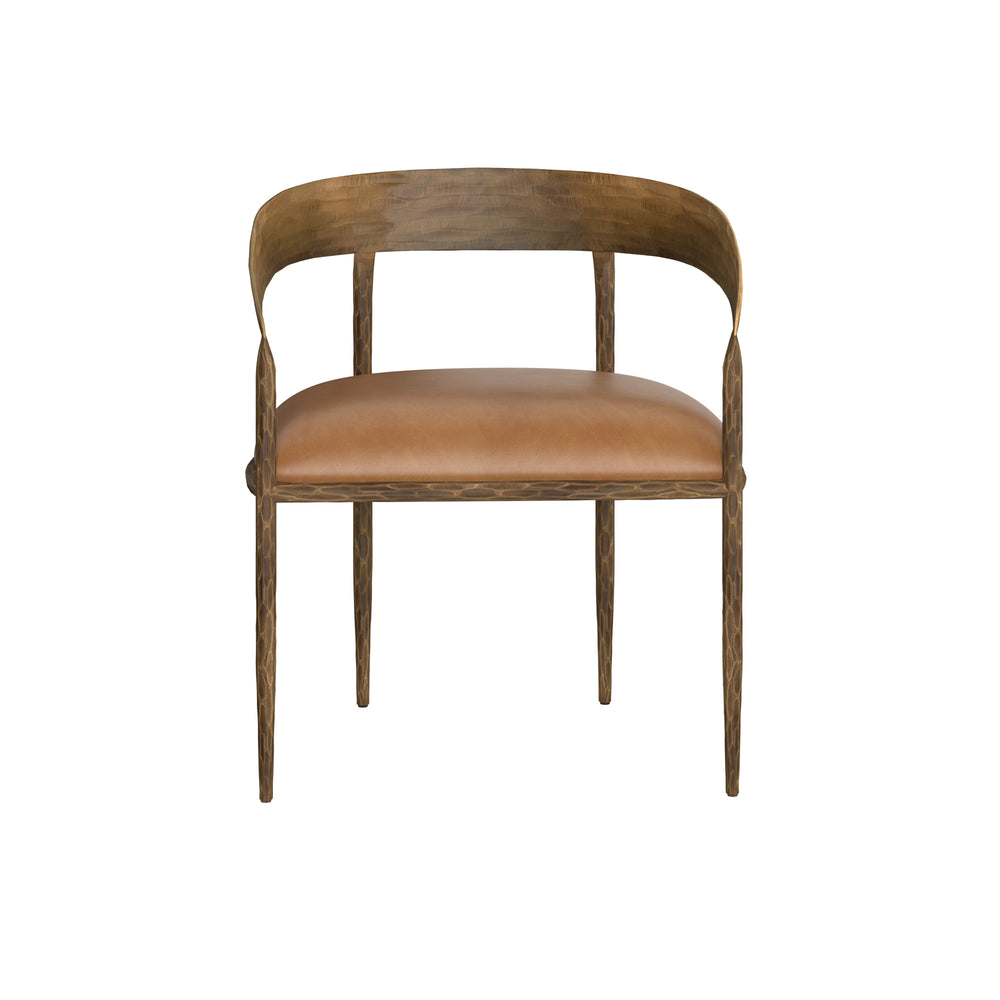 Zanatta Dining Armchair - Tan Leather